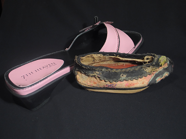 Ladies shoes - for bound and unbound feet (19th century China & 21st