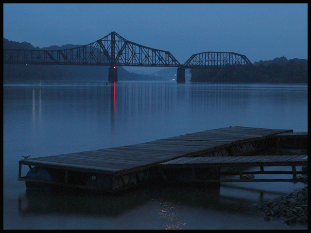 Night Falls on the Ohio River