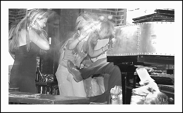 Bachlorette party at a Piano bar while he plays Great Balls of Fire upside down.