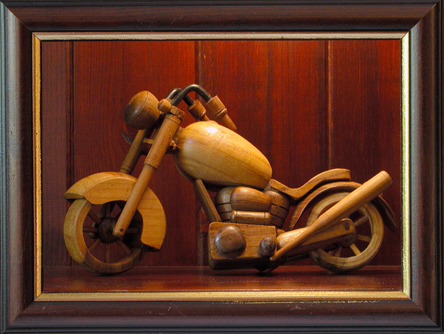 Full Frame Harley Davidson Centenary Tribute in Olive Wood