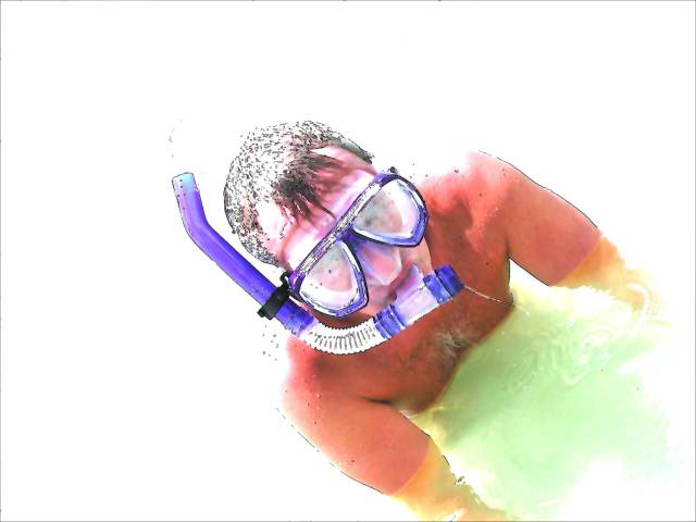 snorkel man