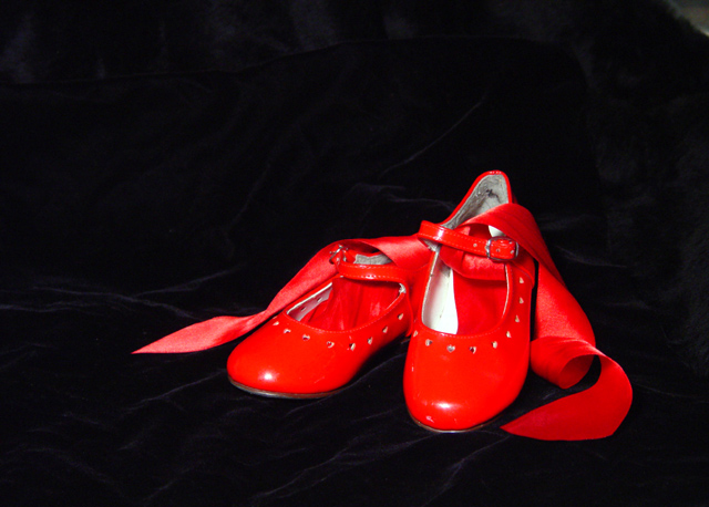 Red Mary Janes and Hair Ribbons