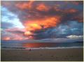 Cold winter sunset