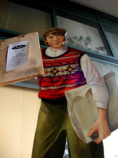 "Paperboy" Publicizing a Bookshop Event