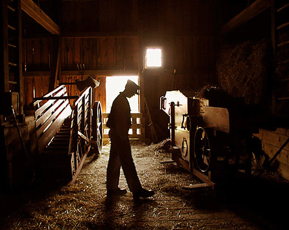 19th Century Grain Threshing