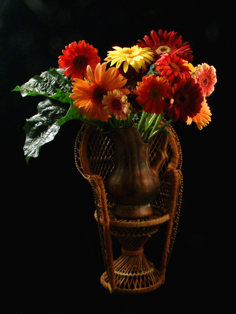 Bouquet on Chair