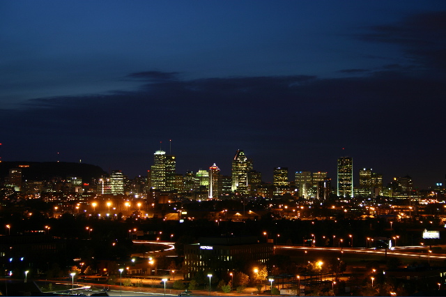 Montreal at dusk.