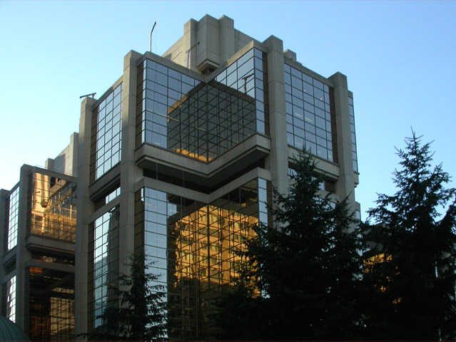 Buildings Reflected in Manulife Building