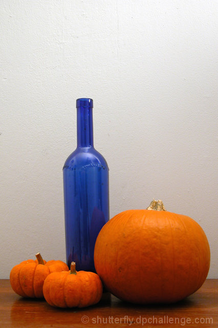 bottle & pumpkins