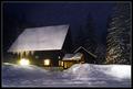 Mountain Hut at night