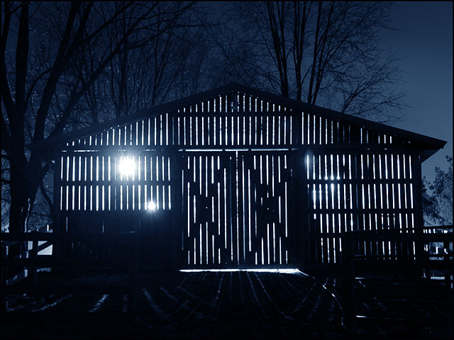 The Oak Barn at Night