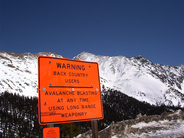 Ugly sign blocking the view at 11,800' elevation.