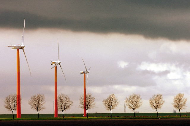 Colourful Windpower after the Rain