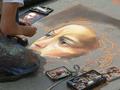A picture of a drawing of a portrait