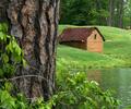 Old Spring House with Rusty Roof