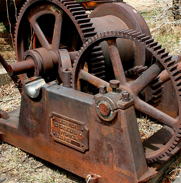 Old mining equipment in mountains west of Denver.