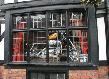 Motorcycle in 16th Century Building