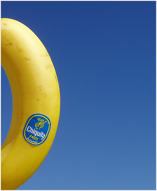 "Bend in Banana  Blue Sky"