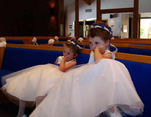 It ain't easy being flower girls