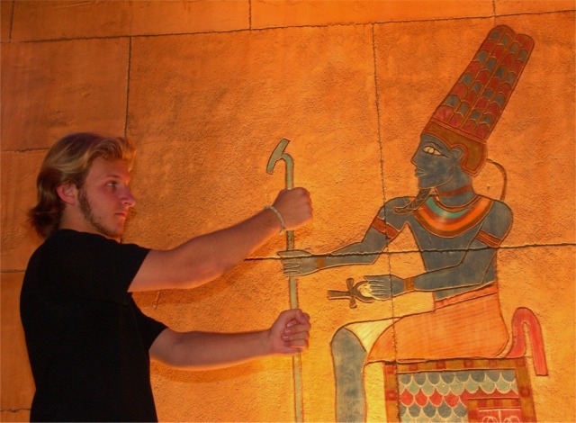 Young Man Rampages Ancient Egyptians