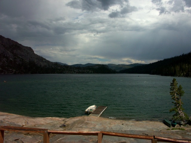 A Boat, Dock, and Lake