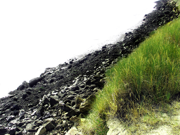 grass and rock layers