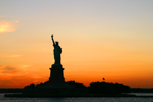 Liberty Island Sunset