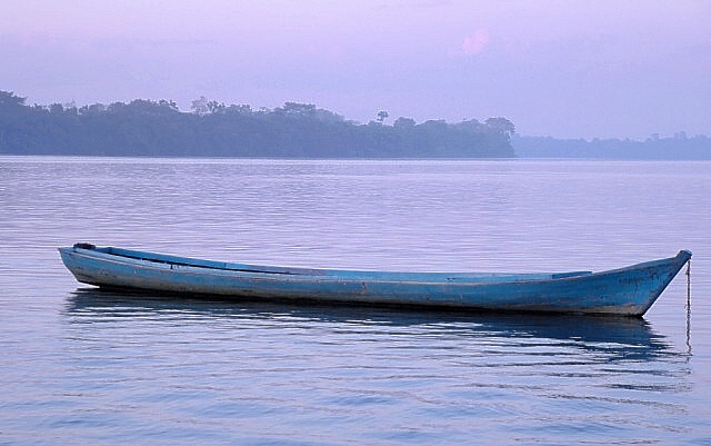 Blue Skiff at Rest