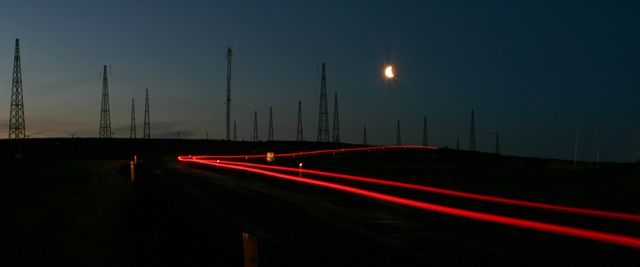 Moon over radio hill