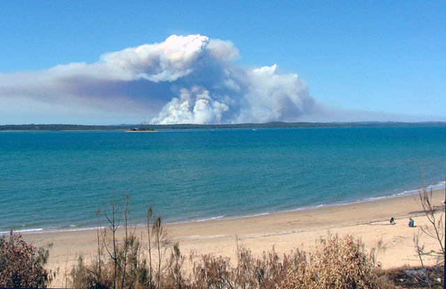 Hope they put it out "Fire on Fraser Island"