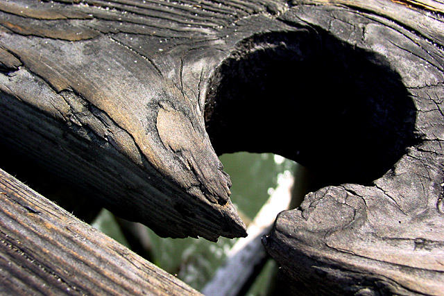 Aperture within the pier