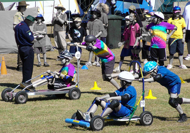 School Teams Push Cart Races