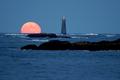 Moonrise & Minots Ledge Lighthouse