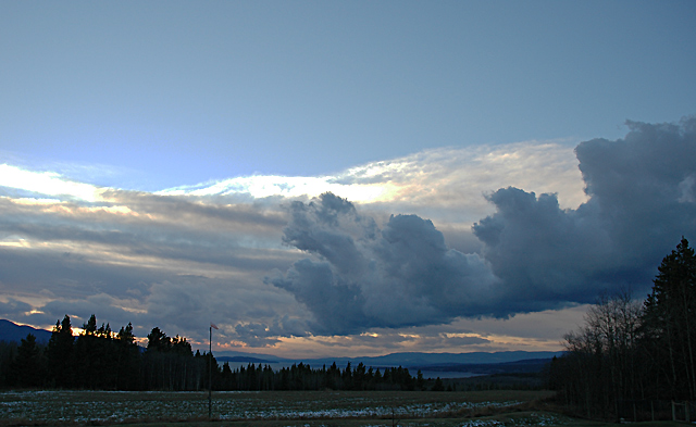 a "line" of storm clouds