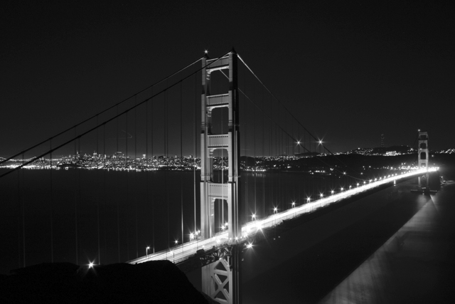 Golden Gate and San Francisco at night