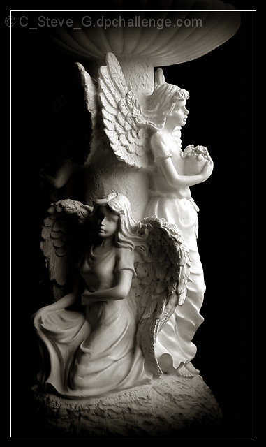 Angels in Waiting - Pedestal Detail