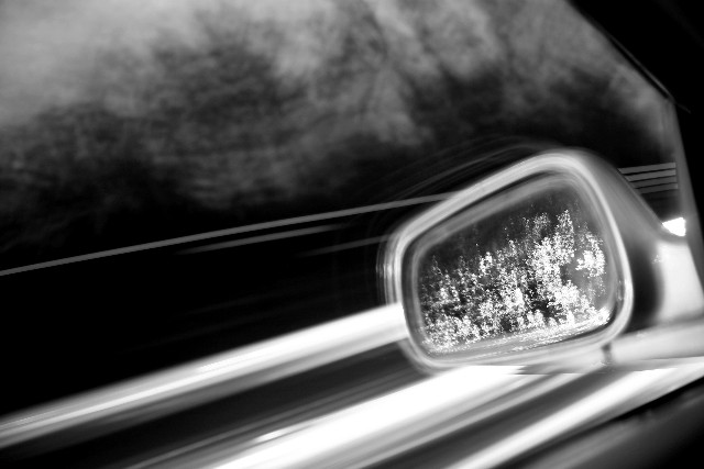 B&W Intentional Blur - Drive Home