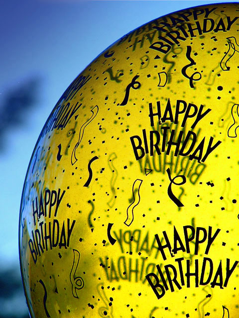 YELLOW: Symbol of happiness & joy - Happy Birthday Baloon!