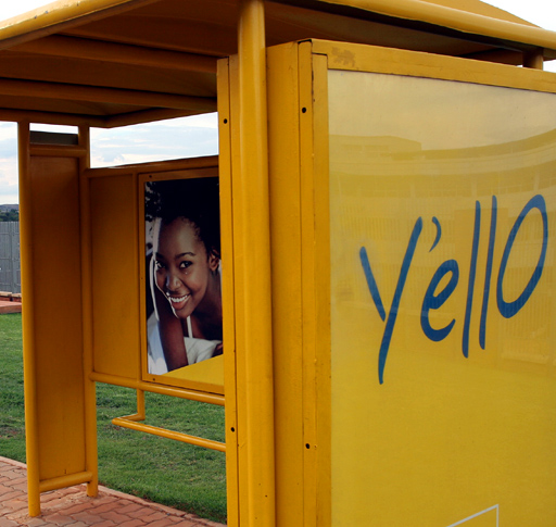 Bus stop in Africa