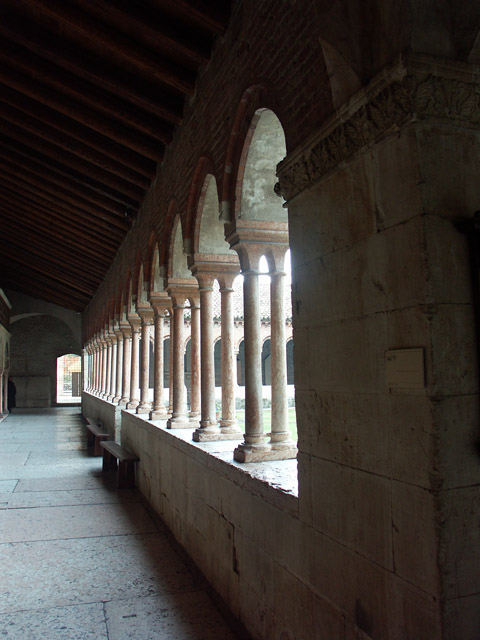 In the cloister