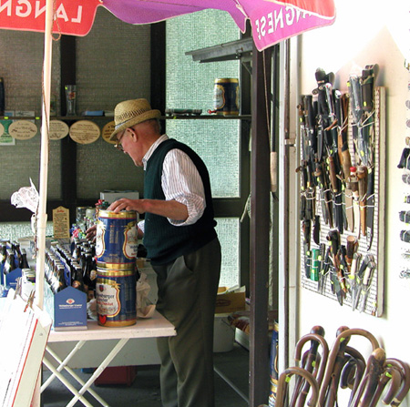 Beer and knife seller in Germany