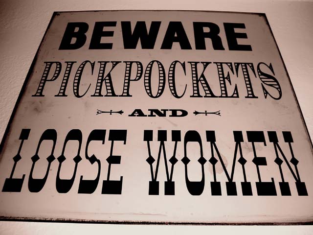 "Western" sign