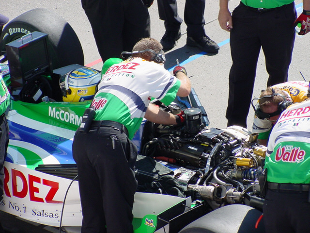 Car trouble at the GrandPrix.