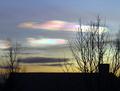 Separation of light in clouds (Nacreous clouds)