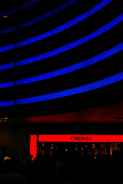 Lines in the cinema foyer