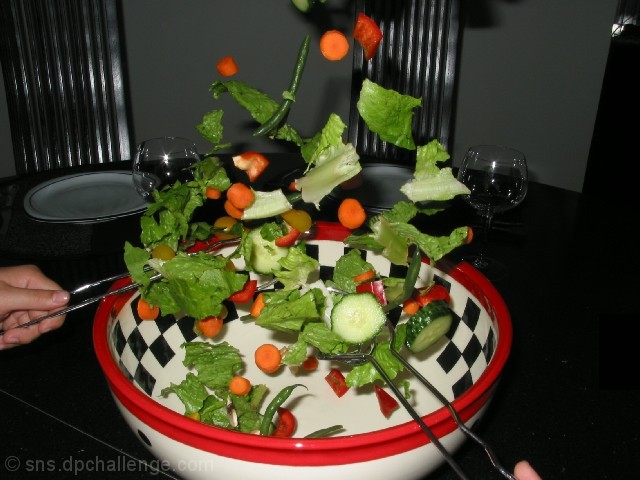 just a simple tossed green salad