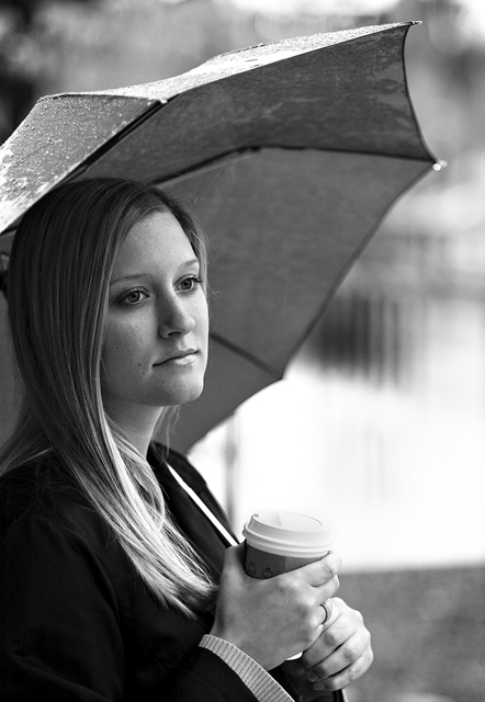 Alone in the rain...
