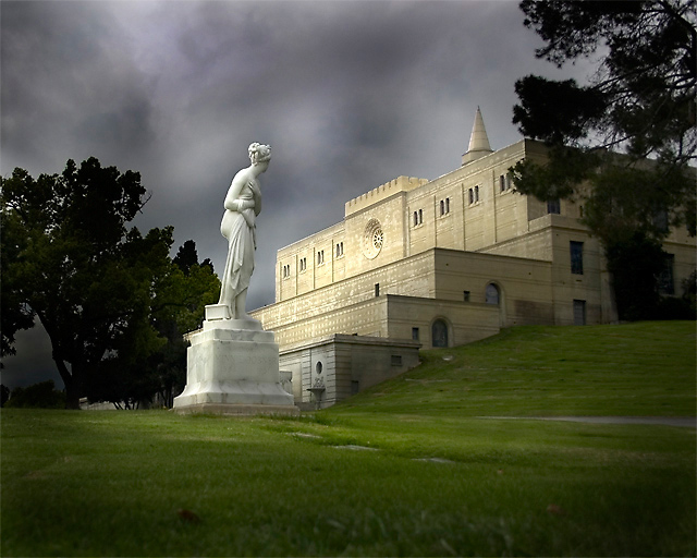 A View Of The Great Mausoleum At Forest Lawn