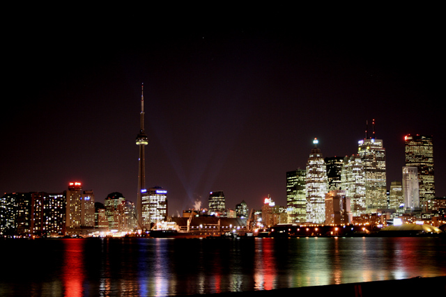 Toronto Night Lights from the Docks