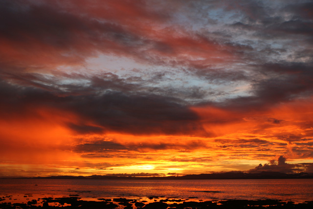 Fiji stormy sunset